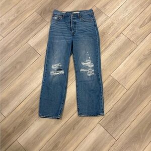 Levi’s Premium Ribcage Straight Ankle Jeans Distressed W26 L27